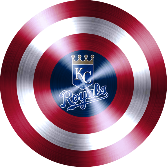 Captain American Shield With kansas City Royals Logo vinyl decal